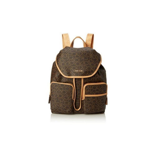 ExBrands CALVIN KLEIN CK Monogram Hudson Leather Backpack